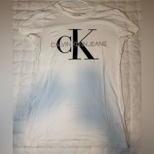 Calvin Klein White Tee with Black Logo